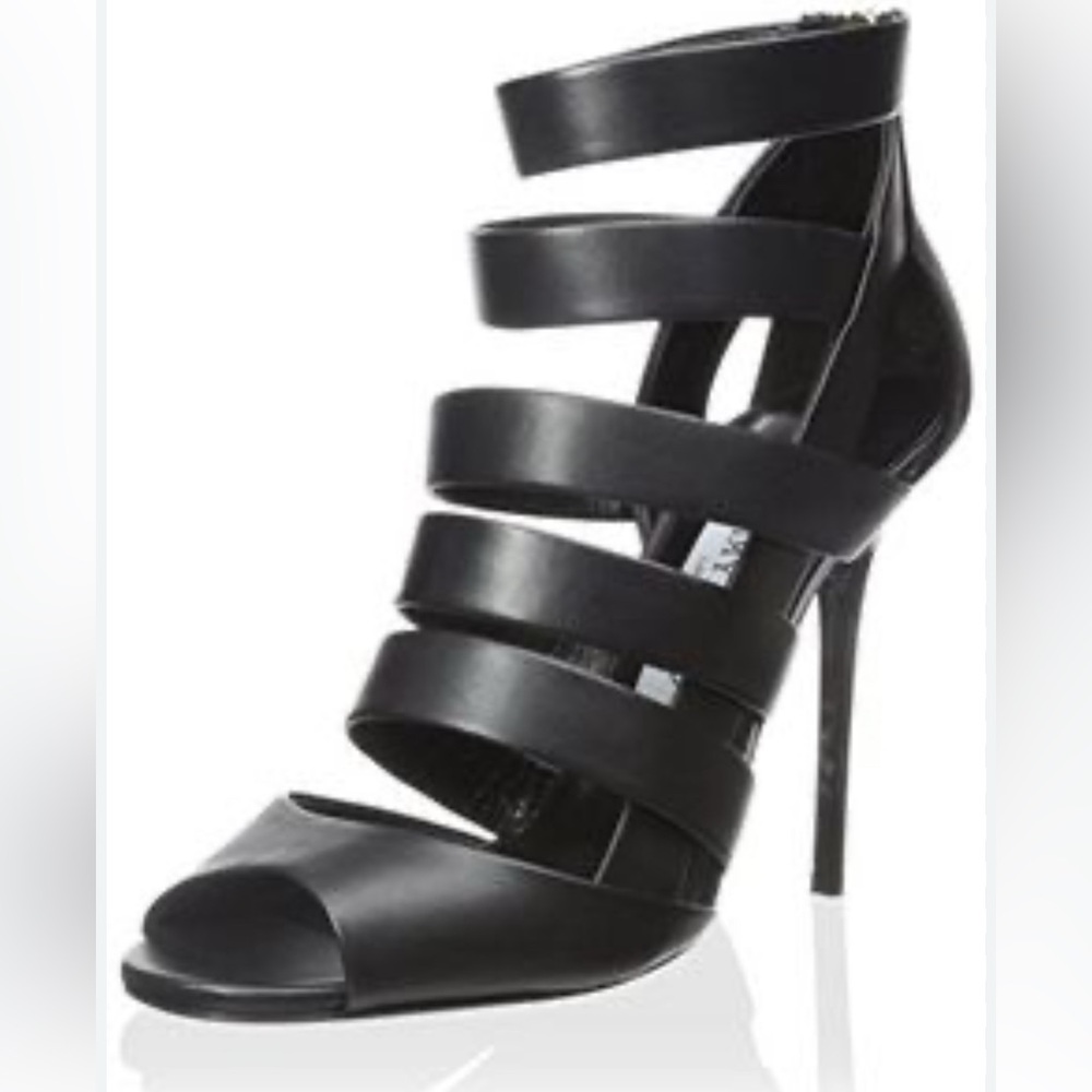 Jimmy Choo Black Caged Strappy Leather Open Toe Sandals great condition!